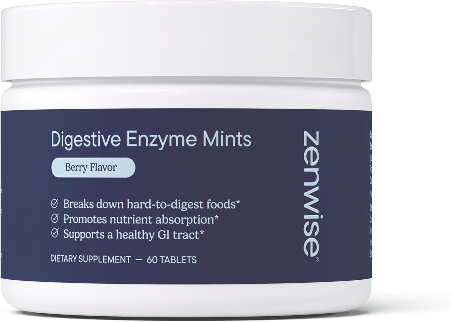 Zenwise Health Chewable Digestive Enzymes Mints, Digestion Relief - 60 CT