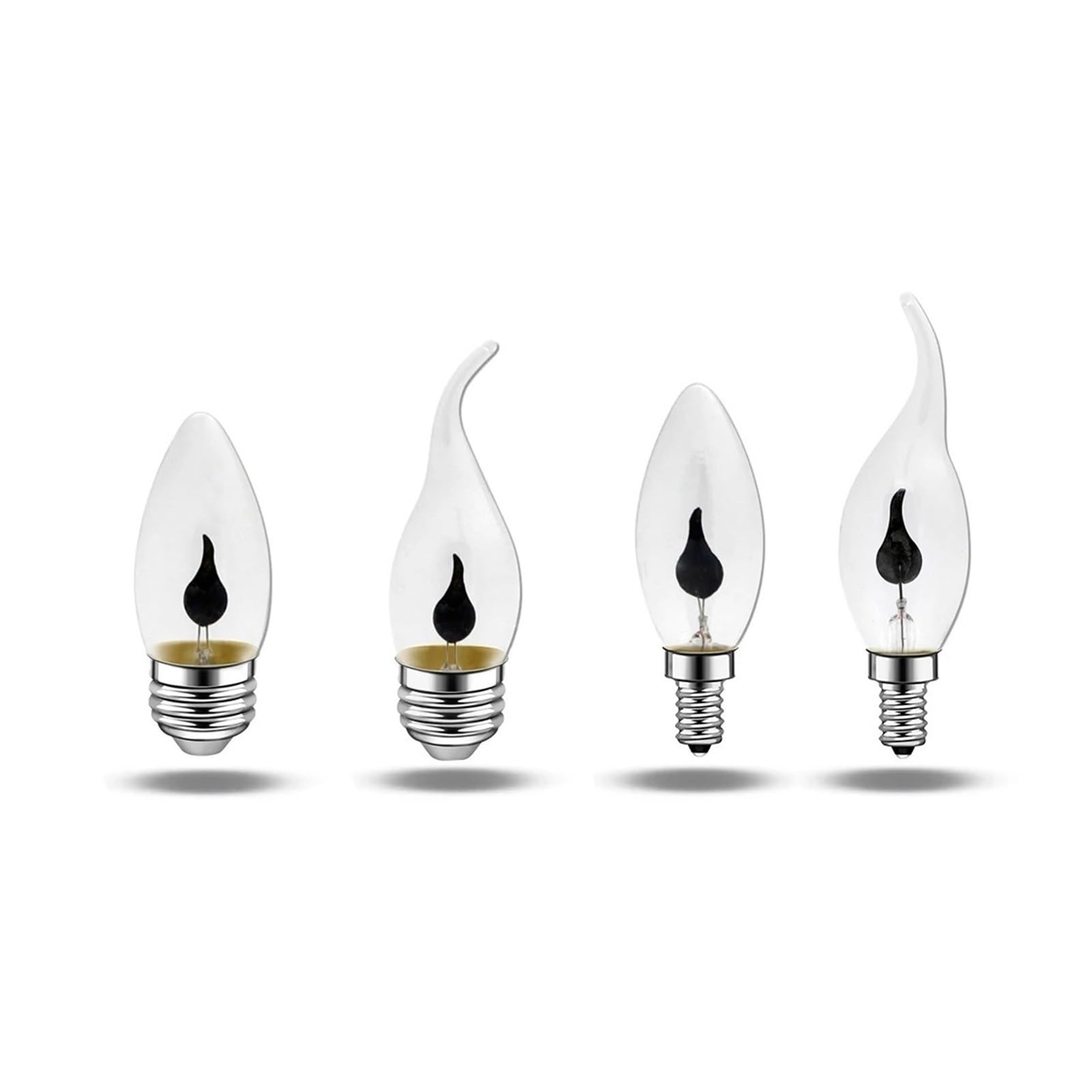 12 pièces Edison Led bougie Ampoule E14 E27 LED effet de flamme Ampoule 3W AC220V maison for décor éclairage Ampoule bougie Ampoule (Color : Warm white, Size : C35 E27_220V_3W)
