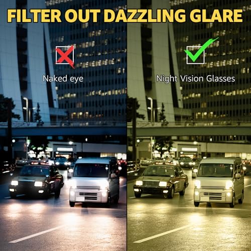 Myiaur Night Vision Driving Glasses for Women, Sport Polarized Glasses Anti-Glare and Enhance Vision at Nighttime 81402