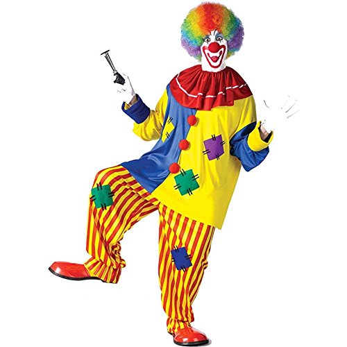 Fun World Men's Big Top Clown Costume, Multicolored, One Size