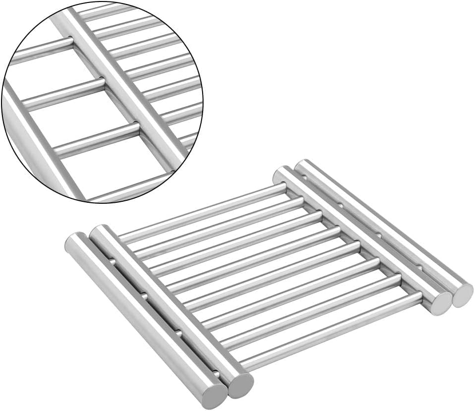 Image of Stainless Steel Adjustable Cooking Pot Coaster Kitchen Dining Table Mat Coaster Accessories Home & Kitchen (1Pcs)