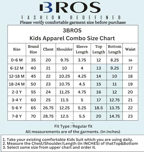 Image of 3BROS Baby Boys & Baby Girls Cotton Hosiery Clothing Set Half Sleeves T-shirt with Matching Pants (DB20HS6027 Parent)