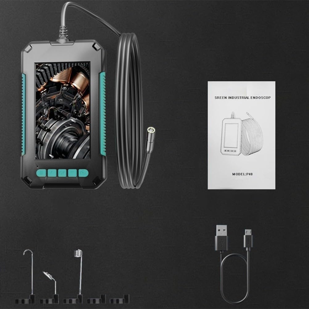 HD Dual Lens Endoskop 1080P Inspektionskamera mit 4,3 Zoll Monitor IP68 Wasserdicht Schlangenkamera für Automotive Motor Rohr Abfluss Wand K Home Inspektion 9,8 m