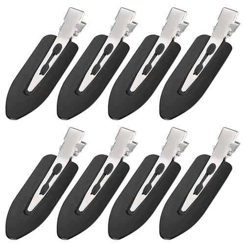 8Pcs No Bend No Crease Hair Clips – Styling Duck Invoice Clips Alligator Hair Barrettes for Styling Sectioning for Salon Coiffure Hairdressing Bangs Waves Lady Woman Make-up Software