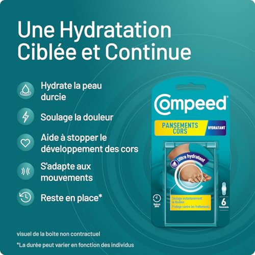 Compeed® - 6 Pansements Cors Hydratants - Moyen Format - Hydrocolloïde – vue 4