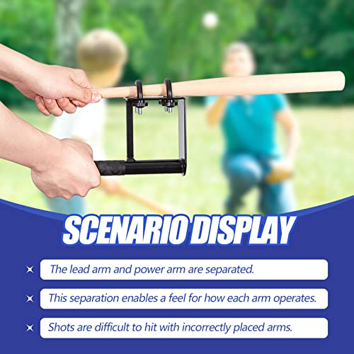 Meooeck Baseball Swing Trainer Softball Batting Hitting Training Aid Tool Metal Baseball Batting Practice Trainer For Kids Boys Girls Baseball Players Barrel Control Training Device Accessories, Black #TOP4