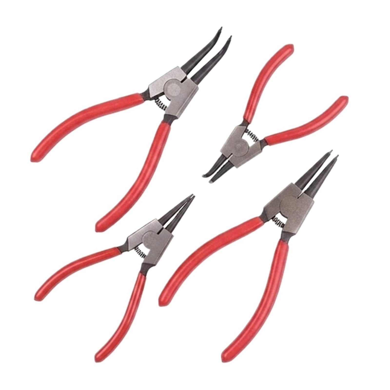 Mdsiokhj 7In Inside Bend Snap Ring Plier 1Pcs Hand Tool 7 Inch Internal External Retaining Clip Carbon Steel Multifunctional Snap Ring Circlip Pliers(7In Inside Bend)