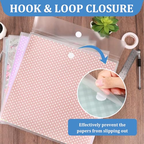 Image of 12 x 12 Scrapbook Paper Storage Organizer - 24 Plastic Expandable Holders with 30 Stickers, Acid-Free PP for 100 Sheets, Hook & Loop Closure