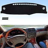AUQDD Dashboard Cover Mat Fit for 2001 2002 2003 2004 2005 2006 Le-xus LS430, Black Flannel Dash Mat, Anti-Glare, Anti-Reflection, No Peculiar Smell - Only Fit for Left Hand Drive