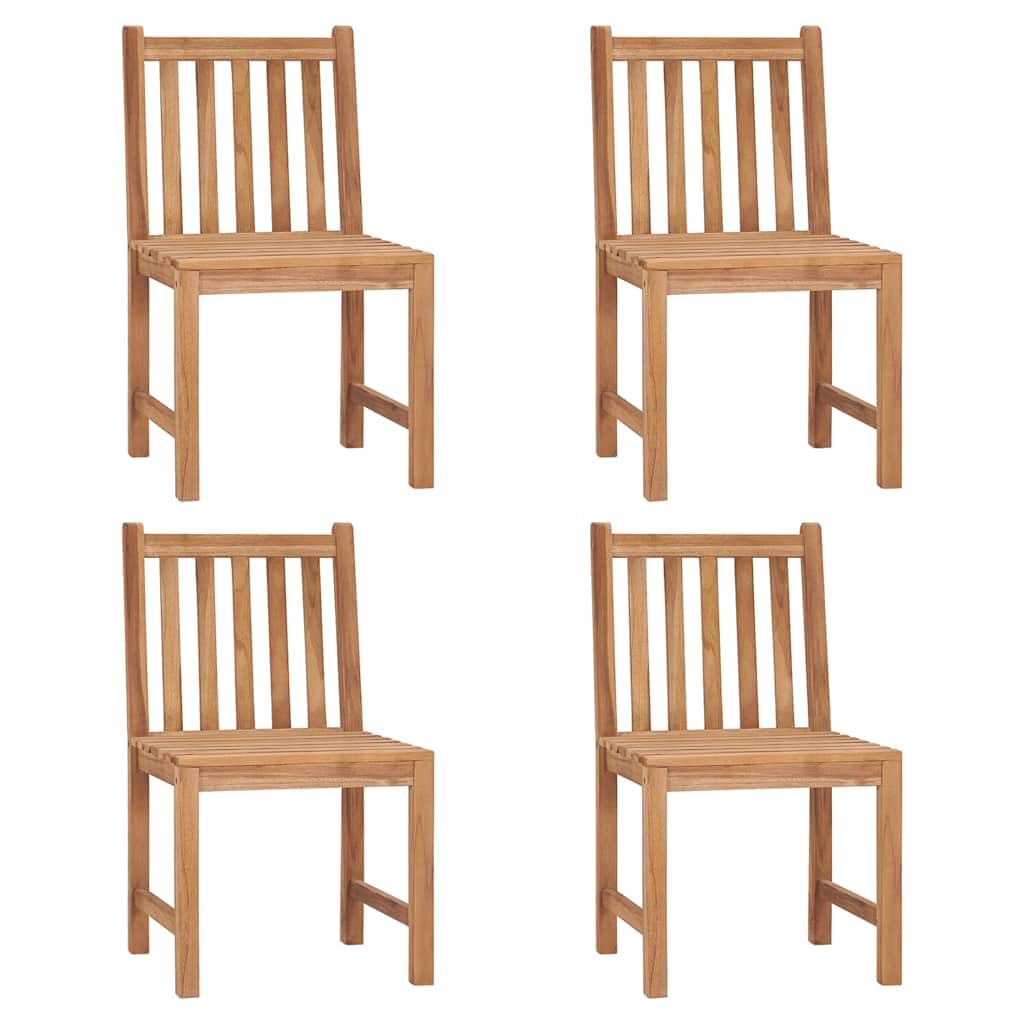 KCCKOM Patio Chairs 4 pcs with Cushions Solid Teak Wood, Outdoor Furniture, Outdoor Chairs