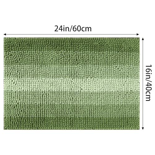Tapis de salle de bain pour sol glissant uxcell vert-1 - 4