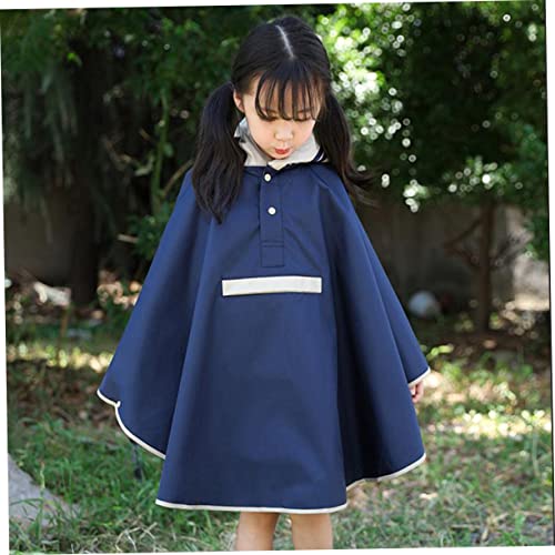 Girls Raincoat Poncho Kids Rain Jacket Extended Hood Waterproof Material Lightweight Size l Children's Rainwear3