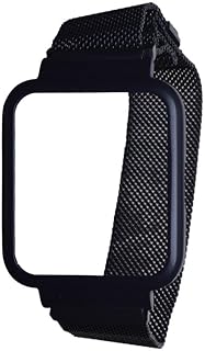 سوار شبكي من الستانلس ستيل مع اطار لساعة ريدمي ووتش 2