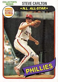 Steve Carlton baseball card (Philadelphia Phillies) 1980 Topps Burger King All Star #2