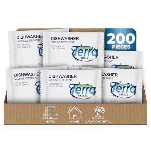 Terra Breeze Automatic Dishwasher Detergent Powder - 1.5 oz Packets (200 packs)