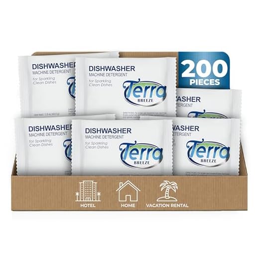 Terra Breeze Automatic Dishwasher Detergent Powder - 1.5 oz Packets (200 packs)