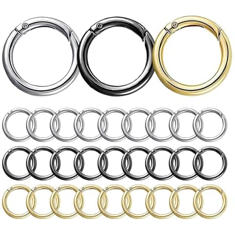 milaosk 30 PCS Spring O Rings for Keychains Cover