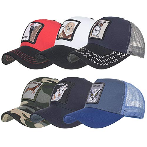 CHUANGE Boné de beisebol de malha com aba traseira ajustável para o verão Animal Farm, Beisebol, T L