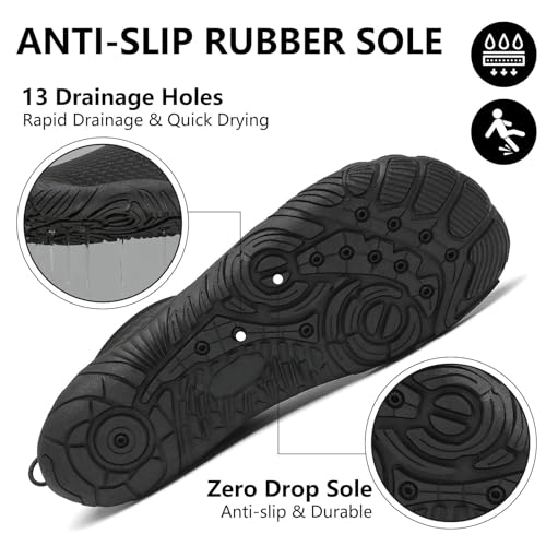 Image of Mishansha Womens Mens Water Swim Shoes Wide Toe Box Barefoot Shoes US Size 5.5-13.5 Women / 3-11.5 Men