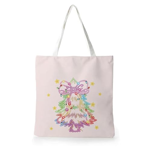 Christmas Tote Bag, Totes Canvas Bags for Women Men, Reusable