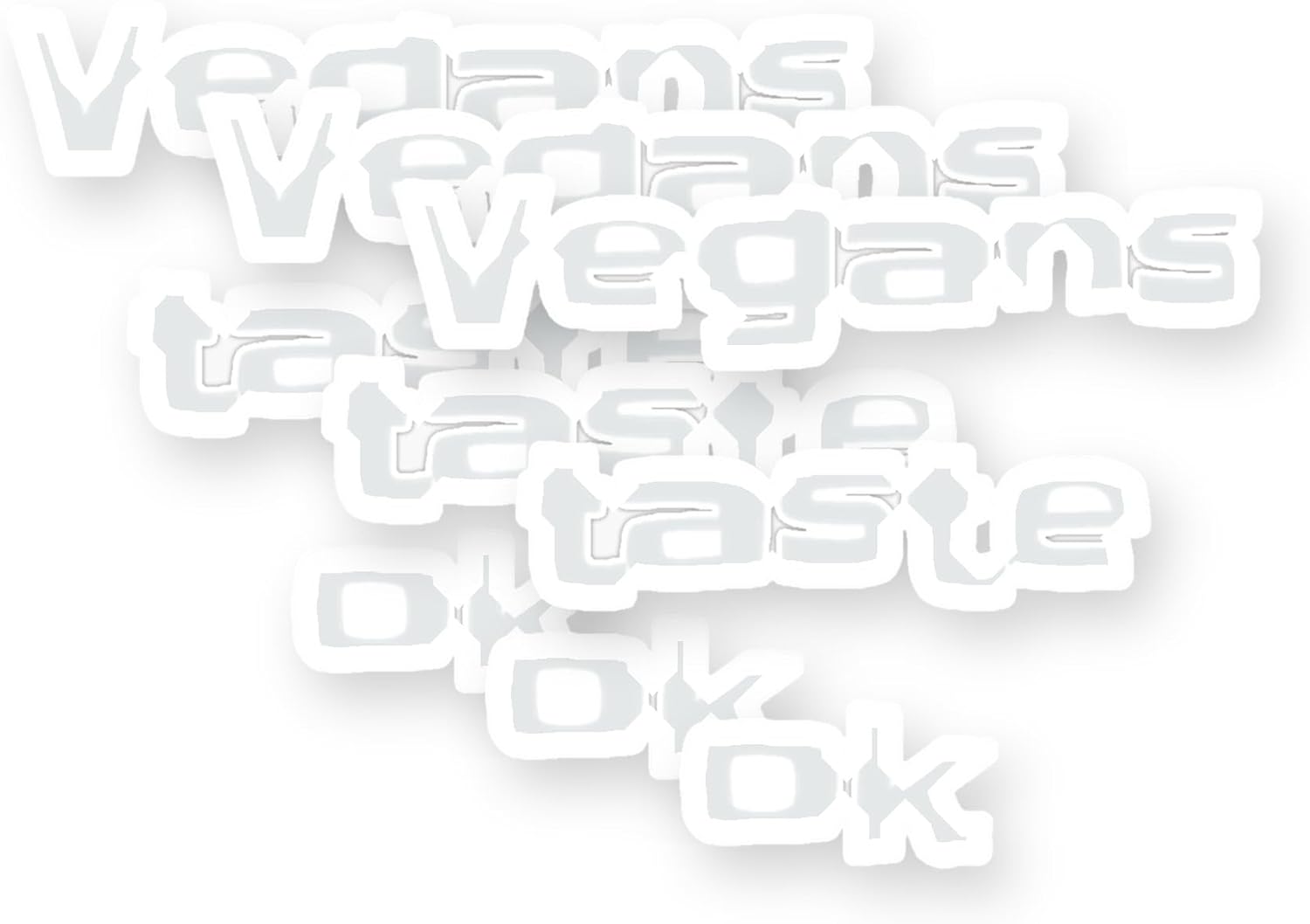 Vegans Taste Ok Carnivore Diet Zero Carb Diet Vinyl Stickers 3 Pack 3 Inch
