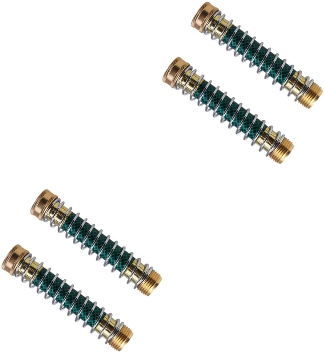 4 connettori per tubo dell'acqua, connettori per tubo dell'acqua, prolunga per tubo dell'acqua, protezione per tubo flessibile, raccordo a molla, connettore per tubo, connessione rapida in ottone, c
