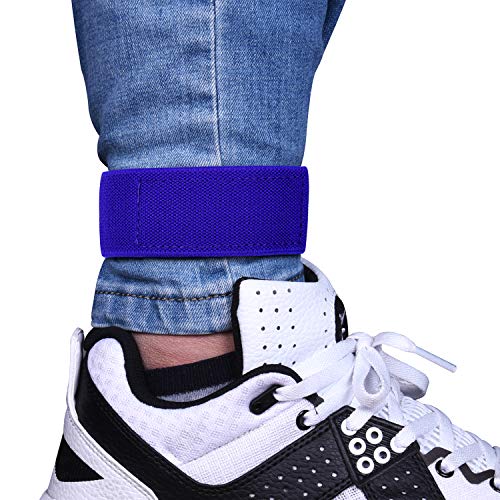 Wisdompro Cowboy Boot Straps, 2 Pcs Elastic Ankle Band Blousing Garter Blousers Lasso Pant Leg Clip for Biking, Fishing - 14 Inch Blue
