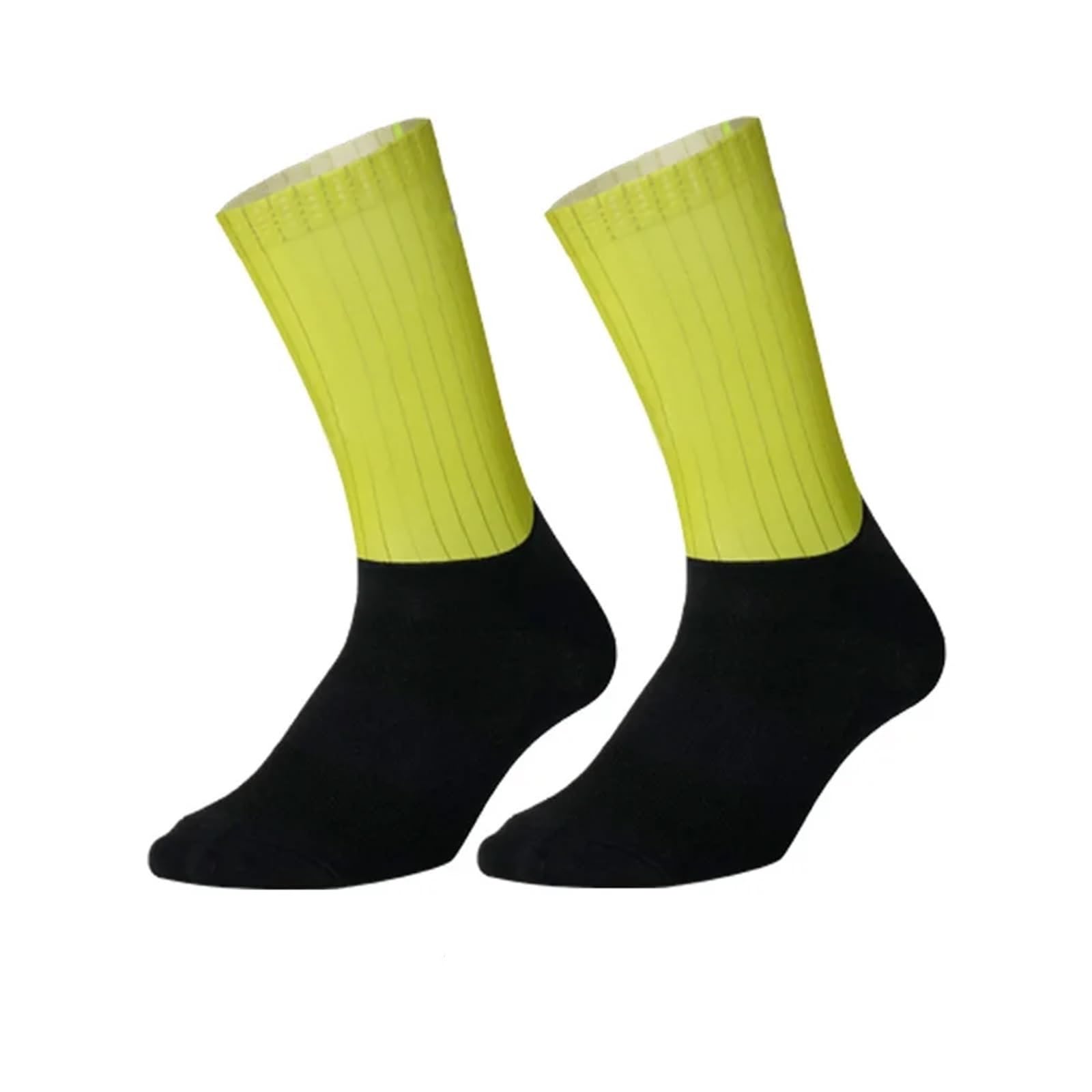 Fahrradsocken 3 Paar Fahrradsocken Anti-Rutsch-Sportsocken aus Silikon Atmungsaktive Mesh-Laufsocken for Herren FüR Sport, Wandern Und Radfahren(Color1)