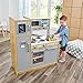 KidKraft Uptown Natural Wooden Play Kitchen with Play Phone, Chalkboard & Towel Rack, Gift for Ages 3+