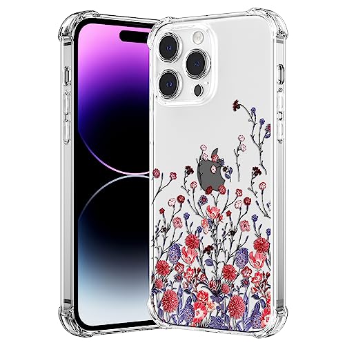 Coque iPhone 13 Pro Max anti-rayures pour protéger l'appareil photo avec style floral