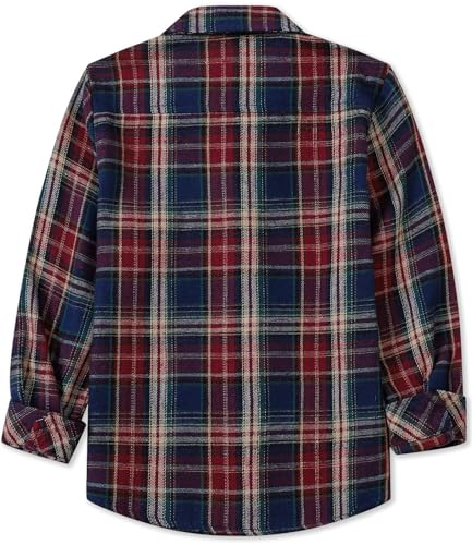 Image of Betusline Boy and Men Button Down Plaid Shirt