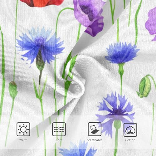 Girls Underwear Toddler 2t Cotton Cute Panties Girl Animals Briefs Kids Undies Spring Wildflowers Poppy3