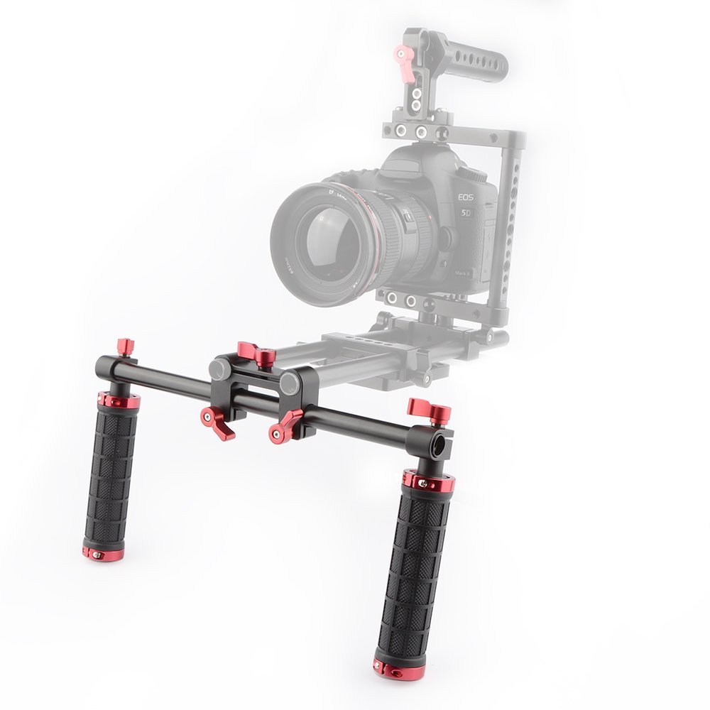 CAMVATE Cámara Mano Grips Manillar Apoyo Kit para DSLR Cámara Videocámara Hombro Rig