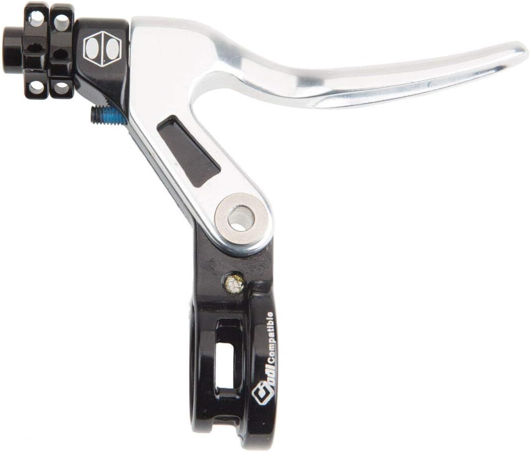 Box One Genius BMX Brake Lever with Clamp Three Cold Forged V-Point Reversible Flip Bicycle Brake Levers Adjustable Reach for Precision Control, Anodized with Laser-Etched Graphics Finish