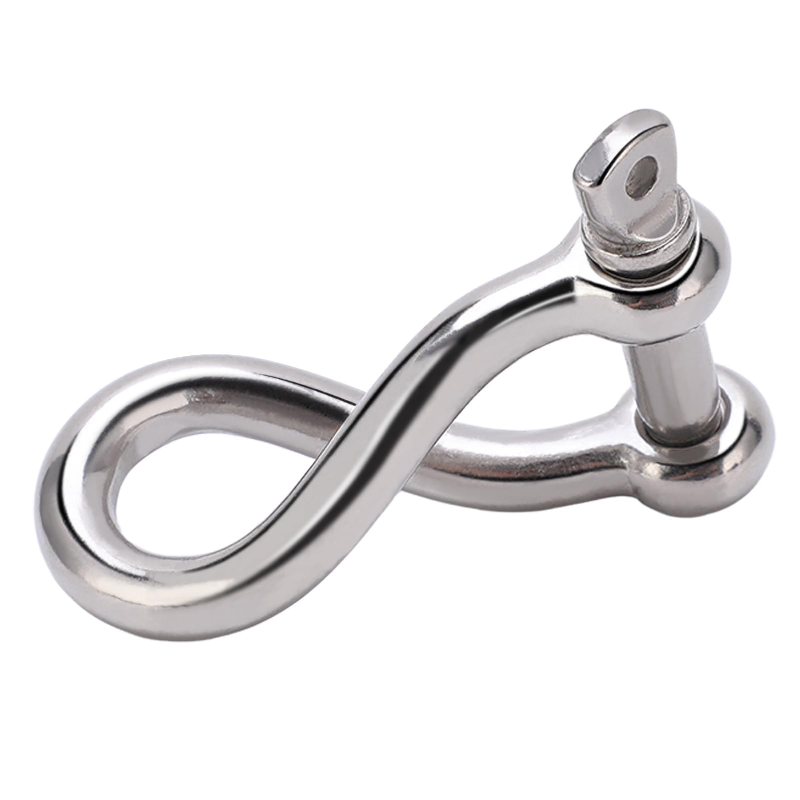 5/16" (8mm) Stainless Steel 316 Twist Shackle Anchor Shackle Stainless Steel Shackle Heavy Duty Shackles Marine Twisted Clevis Lifting Hook Anchor Rigging Accessories