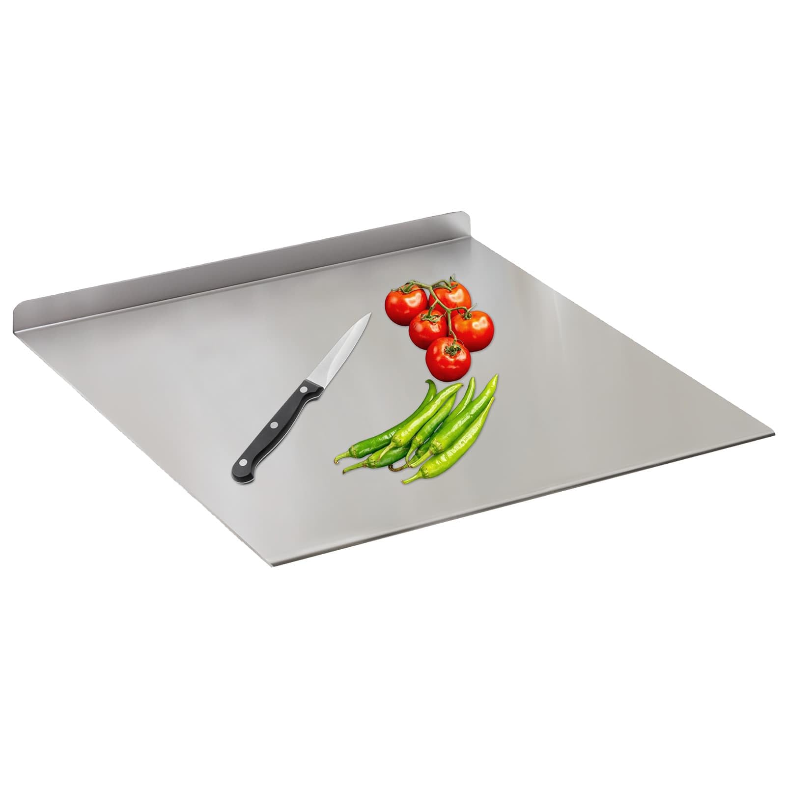 Planche à découper en acier inoxydable pour cuisiner et pâtisser à la maison