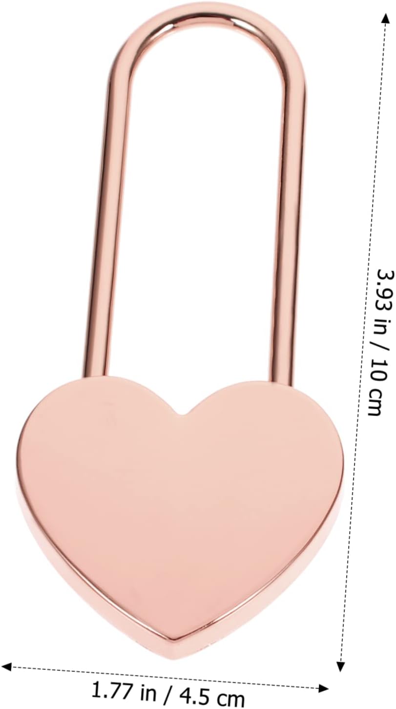 5pcs Love Lock Small Heart Lock Heart Shaped Padlock with Keys Backpack Keychain Jewlrey Box Organizer Mini Keychain for Luggage Suitcase