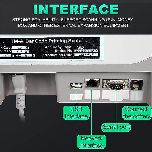 Báscula digital con pantalla LCD y impresora térmica miniatura 3