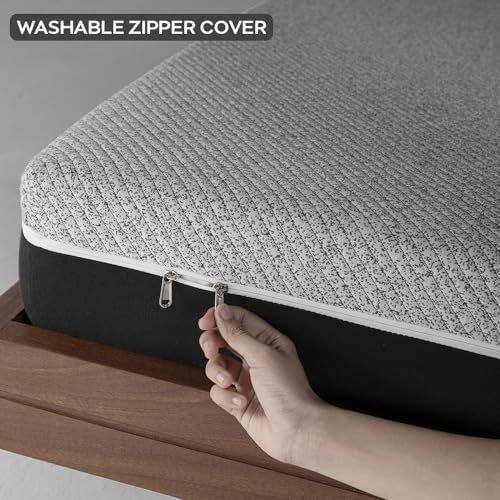 Image of Sleepyhead Laxe Designed by Duroflex - Pincore Latex Mattress with BodyIQ Orthopedic Memory Foam |Medium Firm |10 Years Warranty |3 Zone Support |Washable Cover |8 Inch Queen Bed Mattress (72x60x8)