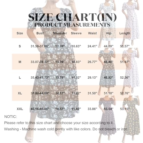 Kleider Damen Sommer Sommerkleid Damen Mini Kleid Blumenkleid Eckiger Ausschnitt Geraffte Taillie Leicht Luftig Boho Kleider für Reisen Abendpartys L G Light Purple-4