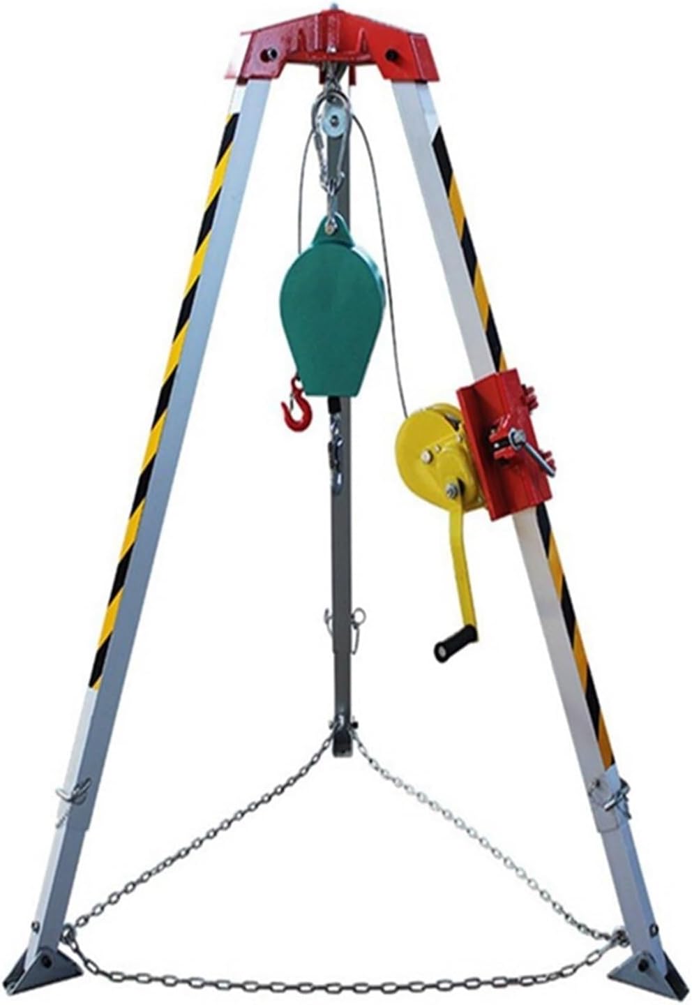 Heavy-Duty Aluminum Rescue Tripod System for Fire & Emergency 1200/1800/2600 LBS Winch & Fall Arrest Kit Confined Space Equipment for Safe Rescue Operations