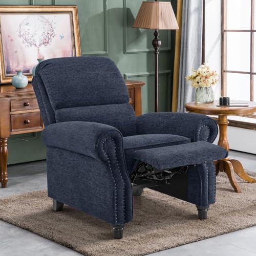 Sillón Chenille Recliner Plegable Azul miniatura 2