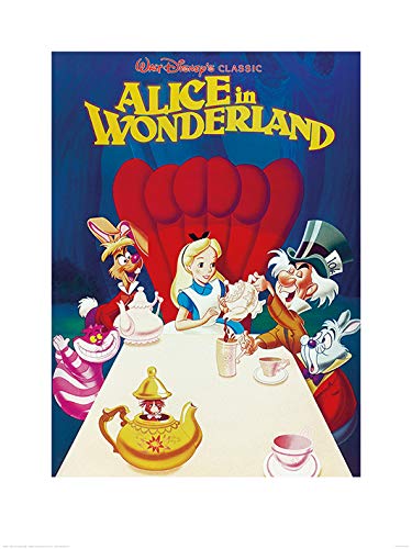 Affiche Alice aux pays des Merveilles 1989 grand poster mural vintage déco 60x80cm
