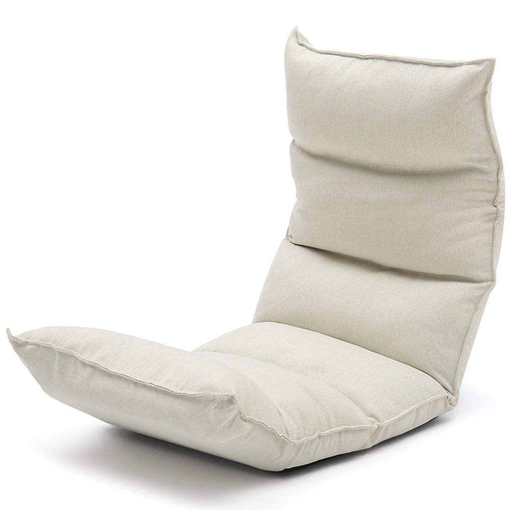 Silla de suelo acolchada portátil con respaldo de ventanal, silla de madera natural, tela de algodón y lino, cómodo respaldo, transpirable, para meditación, yoga, sala de estar
