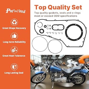 1999-2006 Dyna and Softail 19 PCS Extra Clutch Friction Steel Plates Kit with Primary Cover Gasket Set