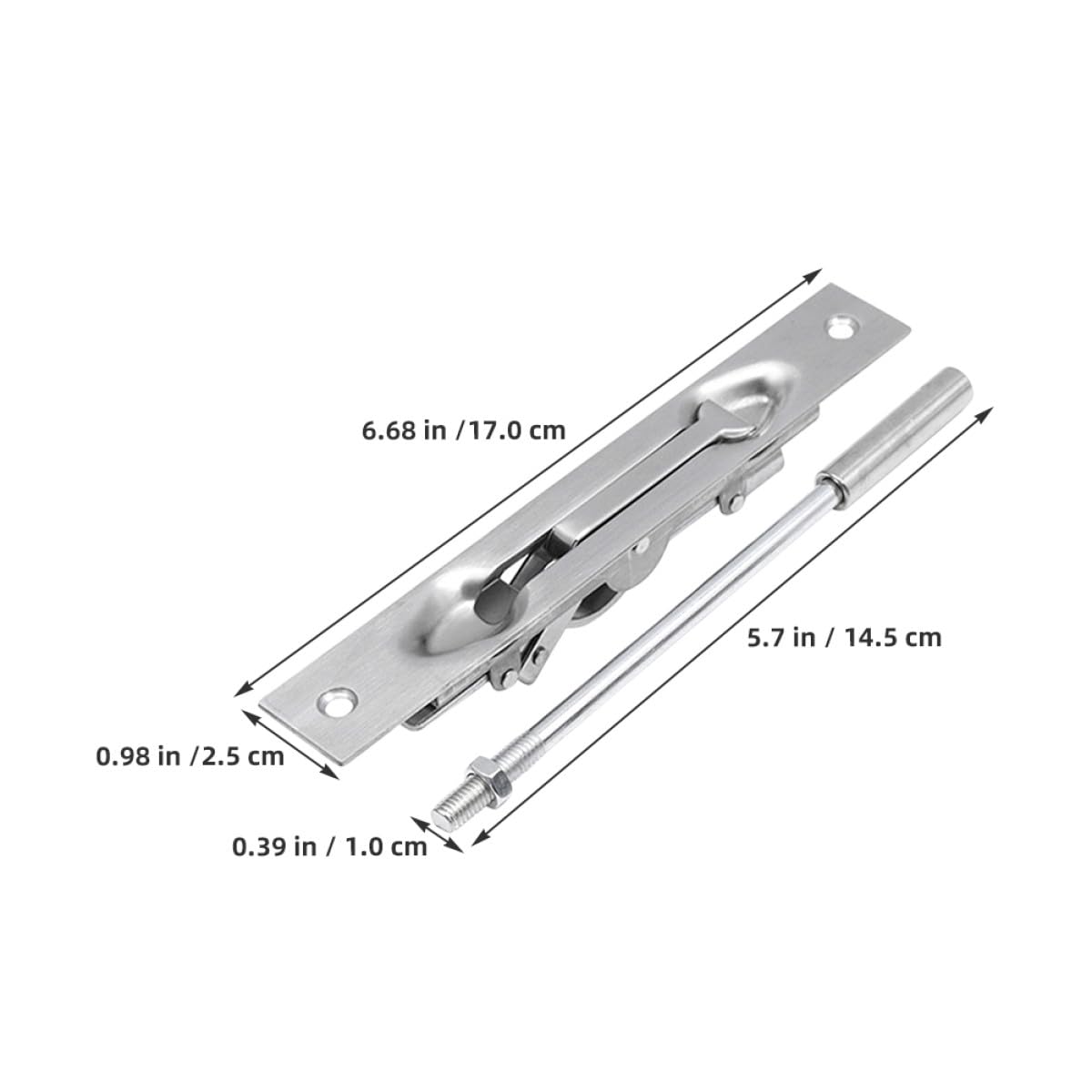 Healeved Chiavistelli a Scorrimento in Acciaio Inox 6 Pollici, Serrature a Scatto per Porte Interne e Cancelli, Set da 2 Pezzi, Sicurezza Domestica e Commerciale, Installazione Stabile