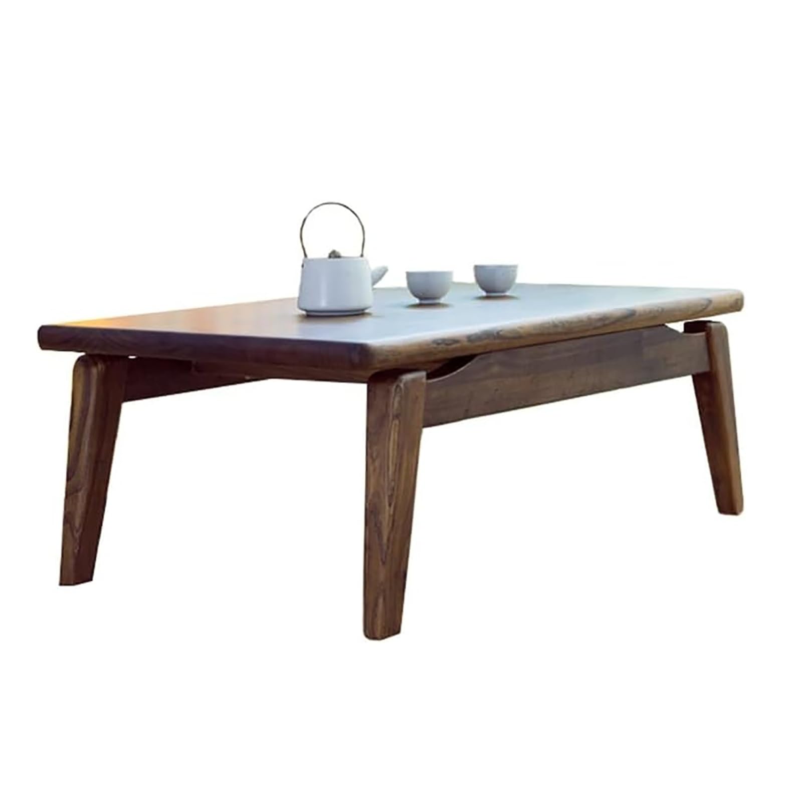 Table basse en bois massif style zen pour salon et salle à manger au sol