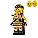 LEGO NINJAGO Crystalized Minifigure - Cole (Golden Ninja) with Weapons