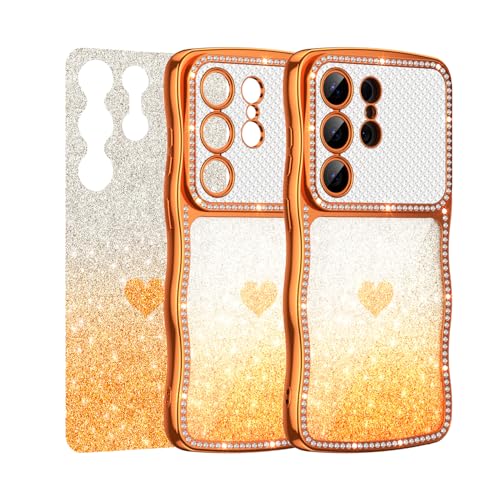 Coque Samsung S26 Ultra de luxe paillettes diamant avec cœur scintillant