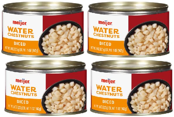Diced Water Chestnuts (4 Cans, 8 oz. each)